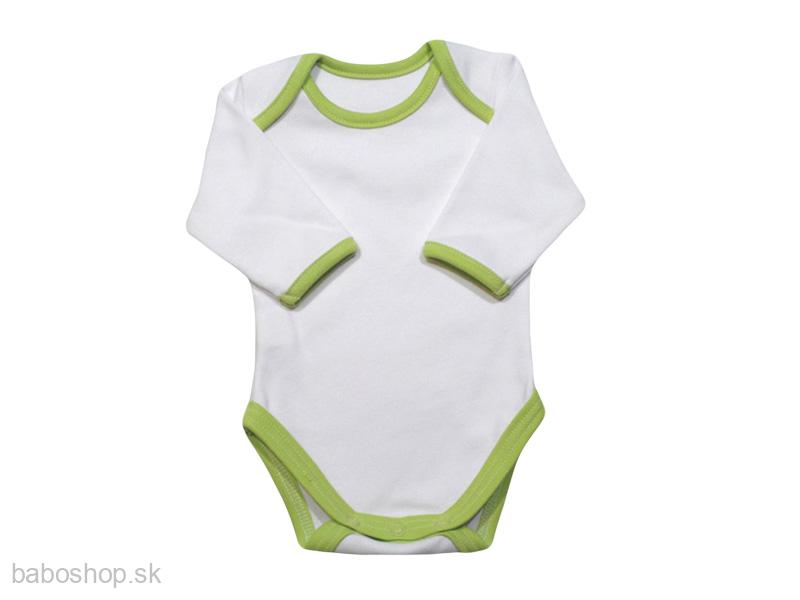 GAJI / Body dojčenské dlhý rukáv 56-104 -  zelený lém