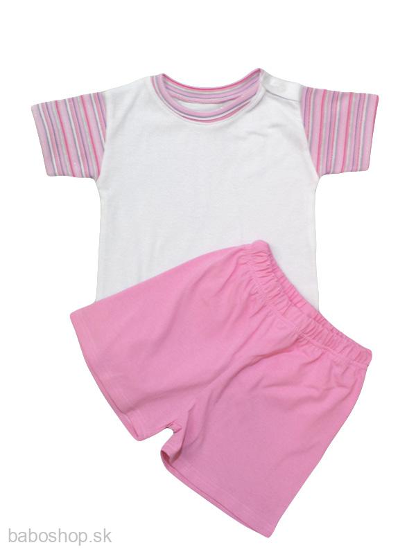 GAJI / Súprava tričko + kraťasy kombinované v.68-116 - rúžová